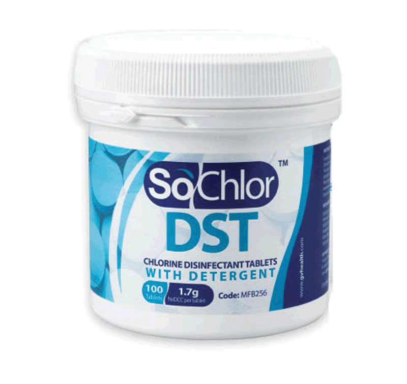 SoChlor DST Disinfectant Tablets X 200 Effective Against COVID-19 EN14476 Certified